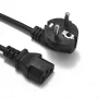 Power cable with C13 connector and type E plug (Schuko CEE 7/7) .