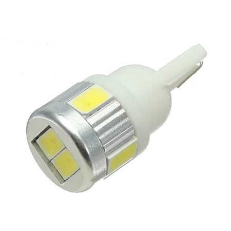 LED 6x 5630 SMD patice T10, W5W - Bílá, AMPUL.EU