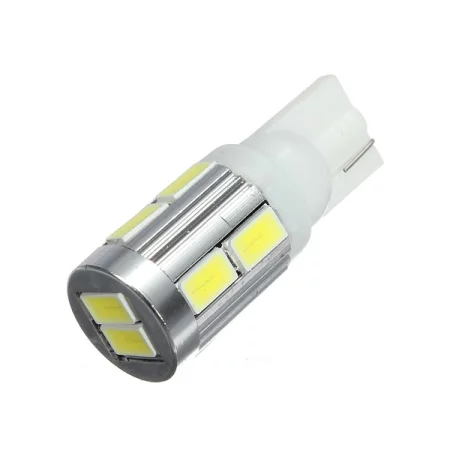 LED 10x 5630 SMD foglalat T10, W5W - Fehér, AMPUL.EU