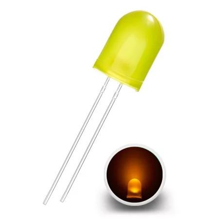 LED Diode 10mm, Diffuse yellow