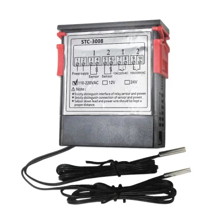 STC-3008 AC 110-220V Digital Temperature Controller Thermostat Instrument Sensor 