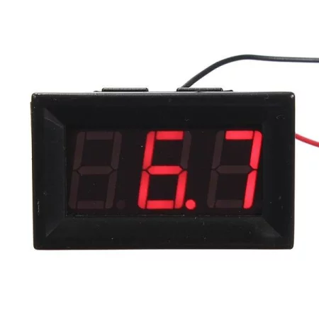 Digital voltmeter 3,2V - 30V, red backlight, AMPUL.eu