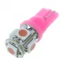 LED 5x 5050 SMD socket T10, W5W - Pink, AMPUL.EU