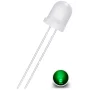 LED Diode 8mm, Green diffused, AMPUL.eu