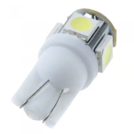 LED 5x 5050 SMD socket T10, W5W - White, AMPUL.eu