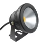 LED Spotlight waterproof black 12V, 10W, warm white, AMPUL.eu