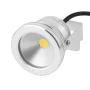 LED Spotlight waterproof silver 12V, 10W, white, AMPUL.eu