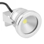 LED Reflektor vodotesný strieborný 12V, 10W, biela, AMPUL.EU