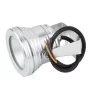 LED Reflektor vodotěsný stříbrný 12V, 10W, teplá bílá, AMPUL.eu