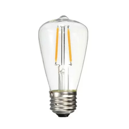 LED žárovka AMPST48 Filament, E27 2W, teplá bílá, AMPUL.EU