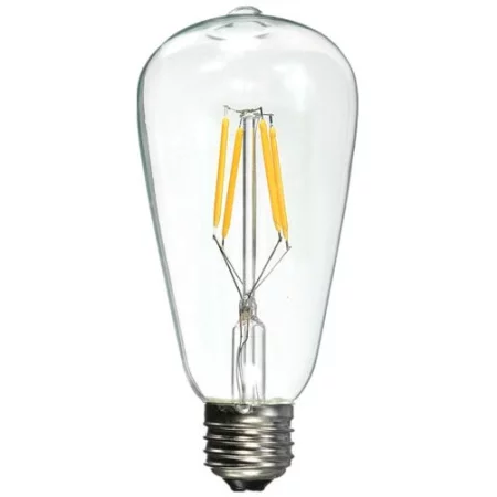 LED žiarovka AMPST58 Filament, E27 4W, teplá biela, AMPUL.EU