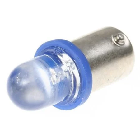 LED 10mm-es aljzat BA9S - Kék, AMPUL.EU
