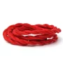 Retro cable spiral, wire with textile cover 2x0.75mm², red