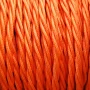 Retro cable spiral, wire with textile cover 2x0.75mm, orange