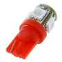 LED 5x 5050 SMD socket T10, W5W - Red, AMPUL.eu