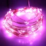 Řetěz LED kapkový 10 metrů, růžový, AMPUL.EU