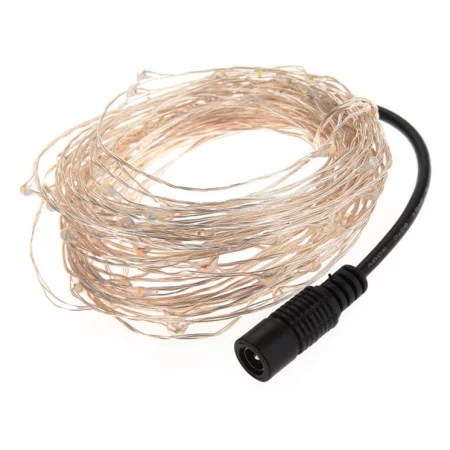 Řetěz LED kapkový 10 metrů, růžový, AMPUL.EU