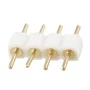 Spojka pro LED pásky bílá, 4-pin - samec/samec, AMPUL.EU
