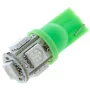LED 5x 5050 SMD socket T10, W5W - Green, AMPUL.eu