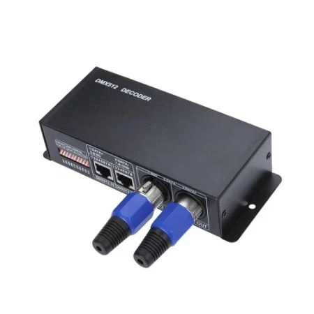 DMX 512 ovladač pro RGB pásky, 3 kanály 4A, AMPUL.eu