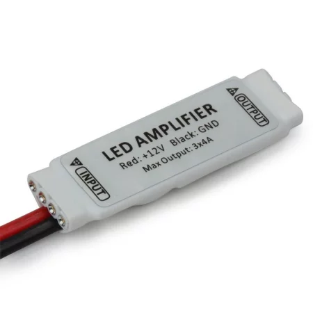 Mini zesilovač pro RGB pásky na konektory, 3x4A, 12V, AMPUL.eu