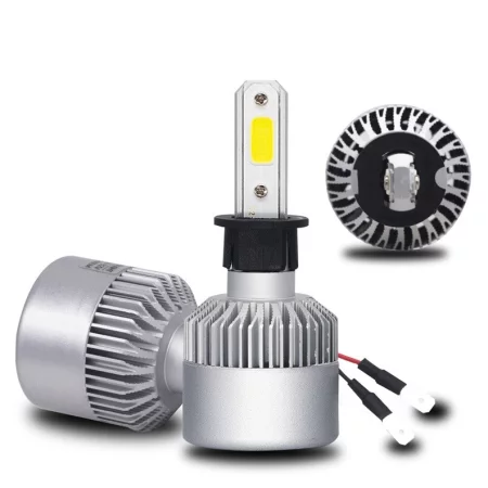 Sæt LED pærer til biler med sokkel, COB LED, 4000lm, 12V, 24V -