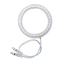 LED ring with plastic overlay, suitable for installation in a car or for the production of luminaires.