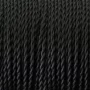 Retro spirálkábel, huzal textil borítással 2x0,75mm², fekete