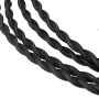 Retro spiral cable, wire with textile cover 2x0.75mm², black