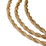 Retro spiral cable, wire with textile cover 2x0.75mm², gold