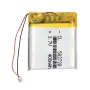 3.7V Li-Pol battery with 400mAh capacity, no memory effect. Integrated protection chip.